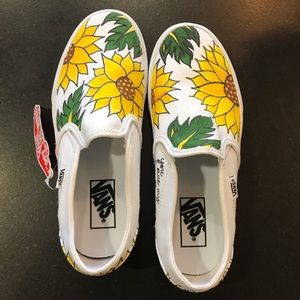 Custom Vans Sunflower Shoes